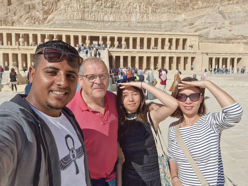 Luxor Private Tour - with our lovely clients at Hatshepsut temple