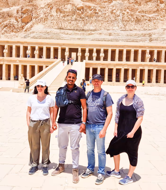 Luxor Private Tour - with our lovely clients at Hatshepsut Temple