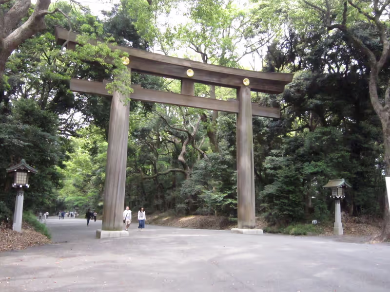 Tokyo Private Tour - Das erste Torii-Tor(Meiji-Jingu-Schrein)
