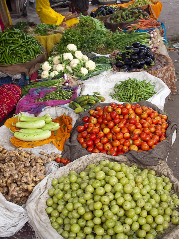 Jaipur Private Tour - Jaipur's vegetable market