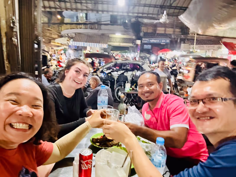 Phnom Penh Private Tour - Cheers with local rice wine and happy smiles