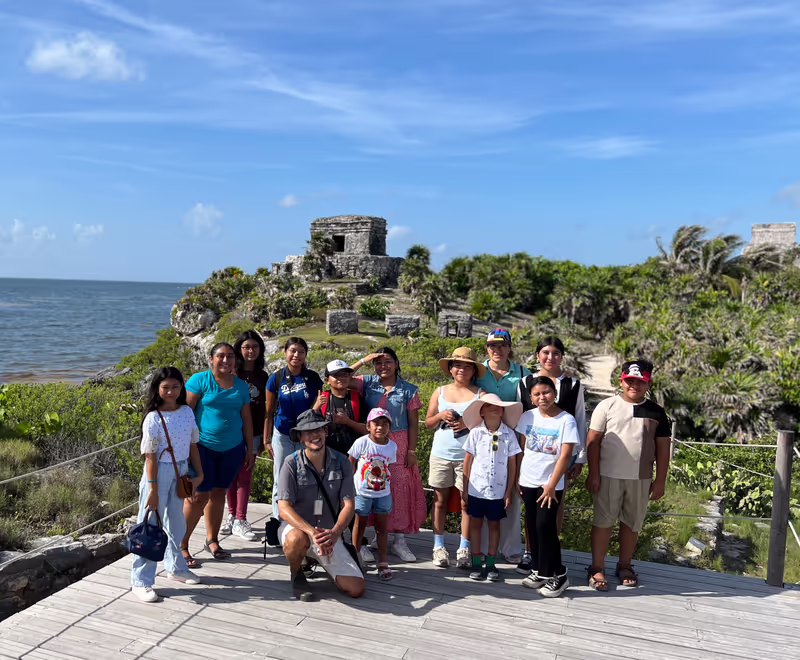 Tulum Private Tour - School tour for native student, Tulum site
