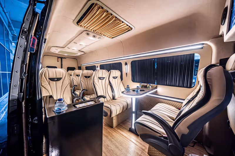 Istanbul Private Tour - Deluxe tour minivan with driver inside