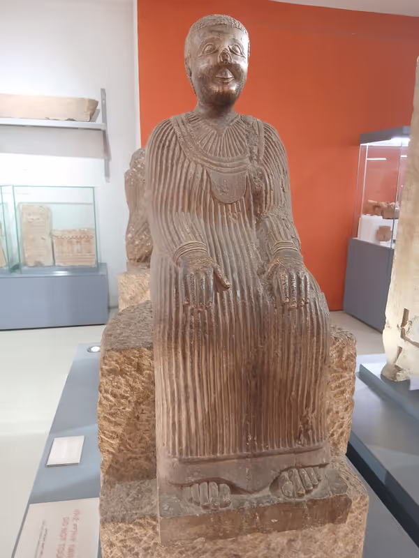 Addis Ababa Private Tour - Stone statue at National museum