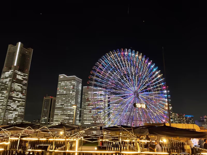 Yokohama Private Tour - Night view of Minato Mirai