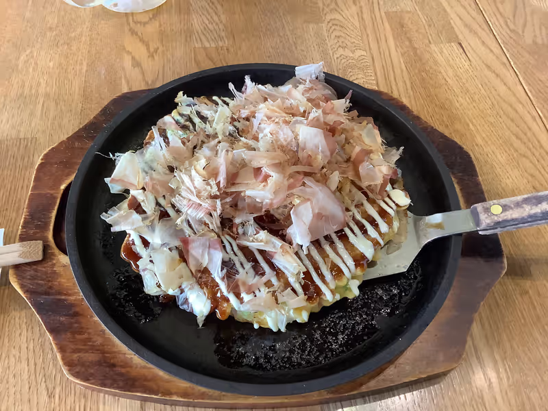 Tokyo Private Tour - Okonomiyaki, galette japonaise