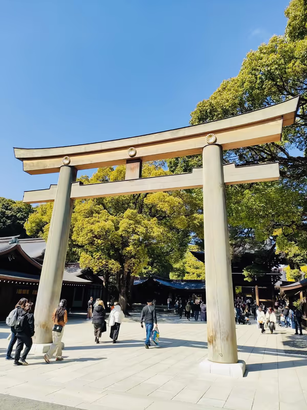 Tokyo Private Tour - Große Torii Tor von Meiji Schrein