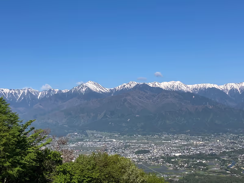 Nagano Private Tour - View from Top of Mt Nagamine in May