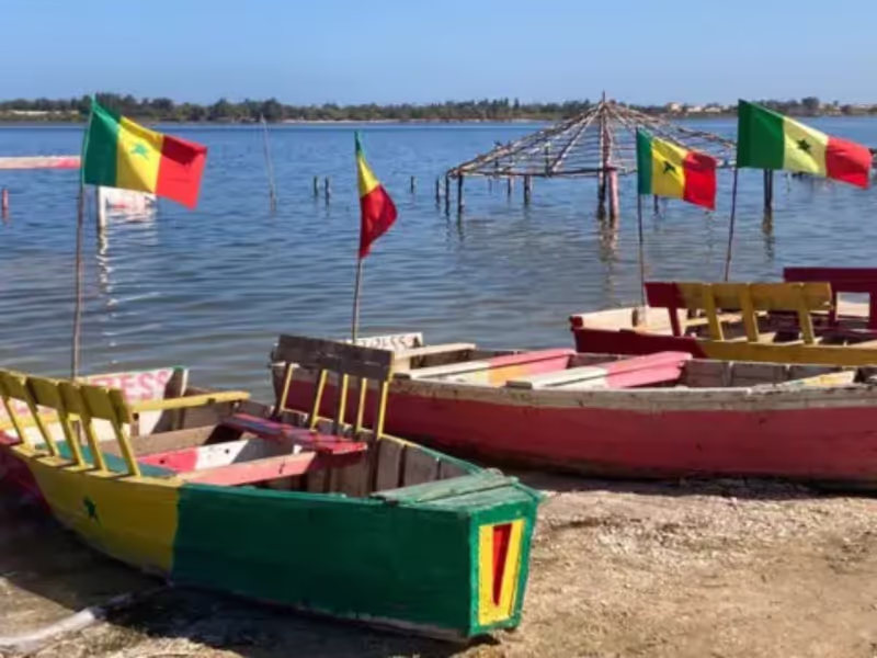 Dakar Private Tour - Traditional boats at Pink Lake