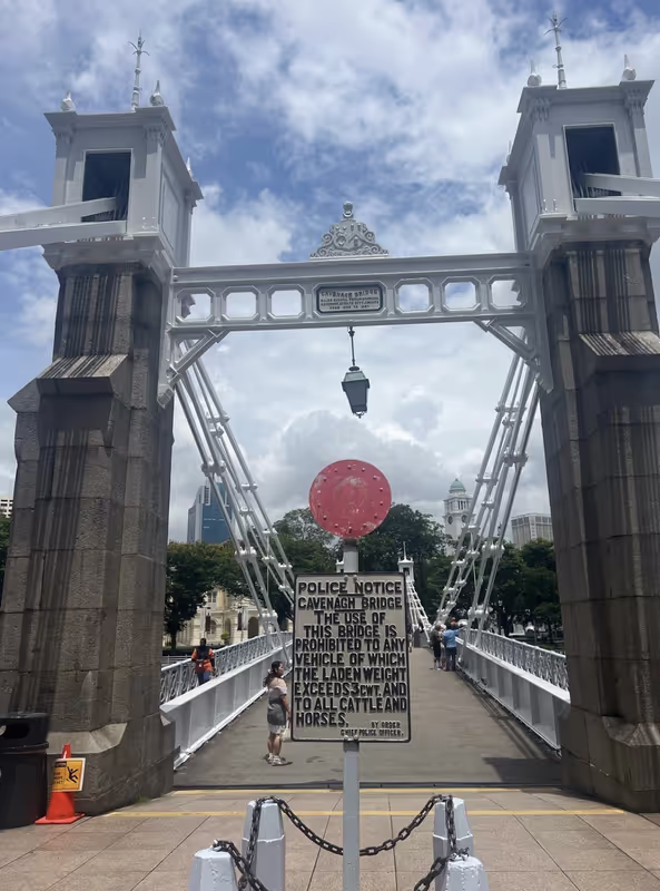 Singapore Private Tour - Cavenagh Bridge
