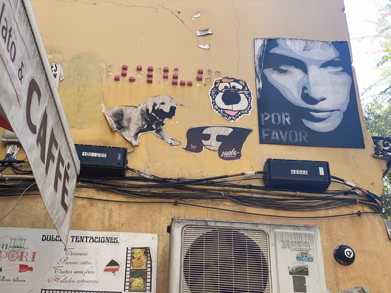 Madrid Private Tour - Hidden street art and stickers in Madrid