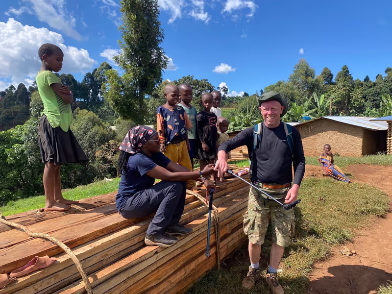 Mbale Private Tour - Visitor having good time with local children
