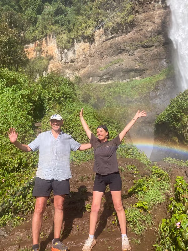 Mbale Private Tour - Visitors at Sipi Falls