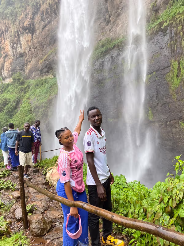 Mbale Private Tour - Visitors at Sipi Falls