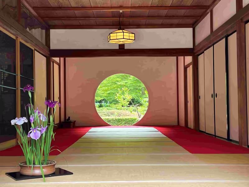 Kamakura Private Tour - The Window of Enlightenment of Meigetsuin Temple