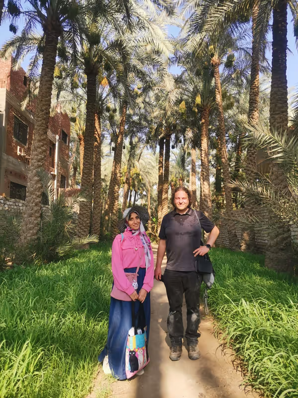 Giza Private Tour - beautiful date palm tree farm for local food