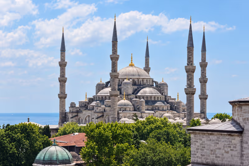 Istanbul Private Tour - The Blue Mosque overlooking Istanbul’s historic pe