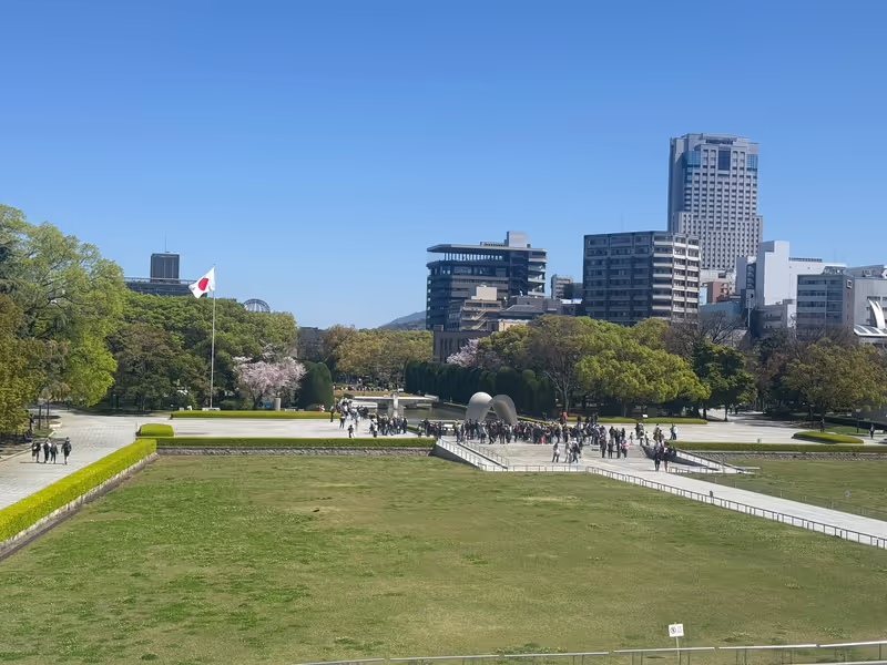 Hiroshima Private Tour - A view across Hiroshima Peace Memorial Park