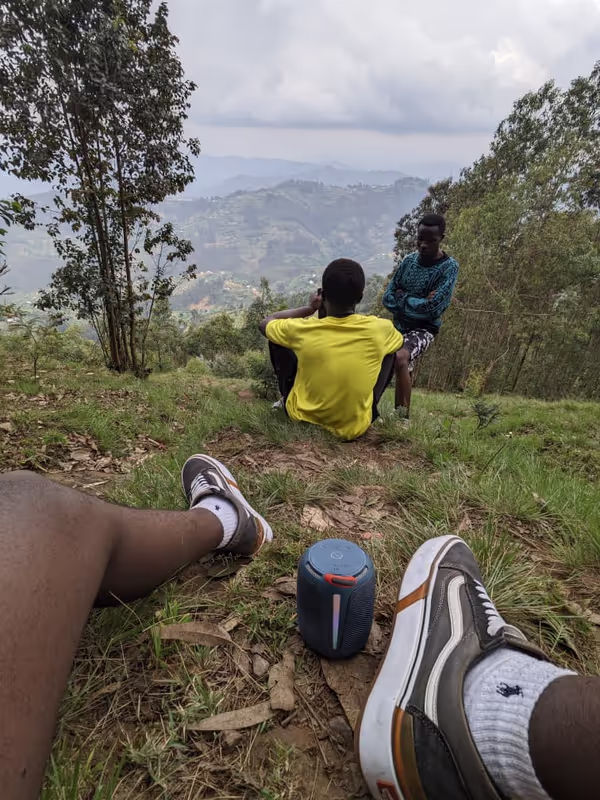 Ruhengeri Private Tour - Resting at Mbwe Hill summit at 1,948m with 360°