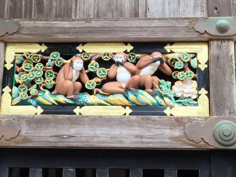 Nikko Private Tour - Three Monkey Sculpture at Toshogu Shrine
