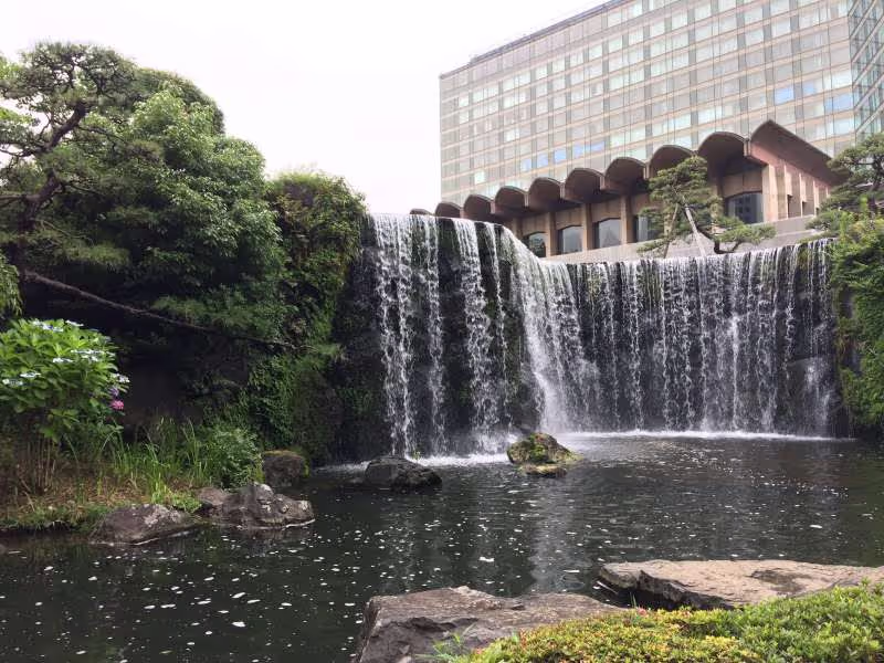 Tokyo Private Tour - Waterfall in the Japanese garden 