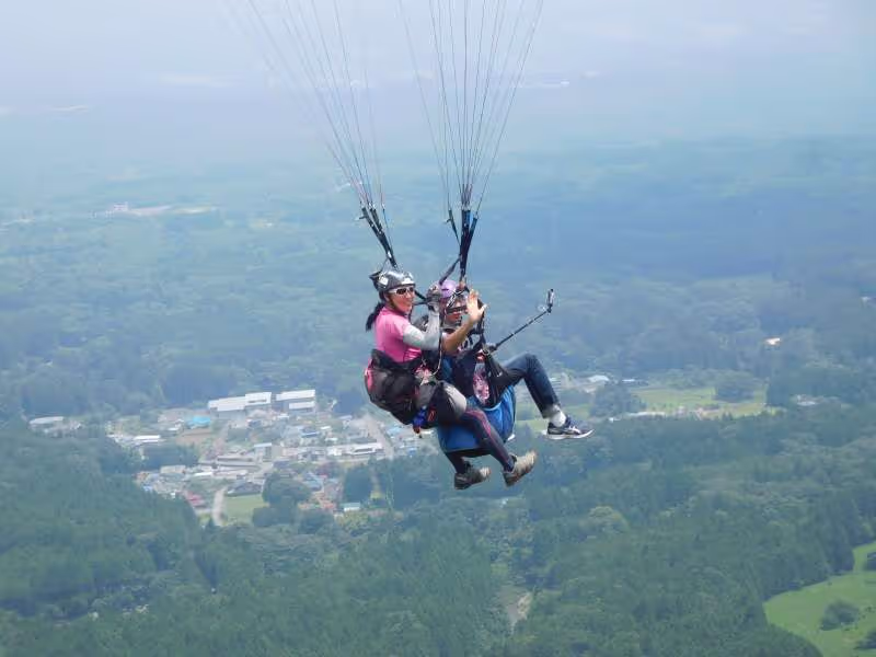 Shizuoka Private Tour - My flight picture took by Mr.Yoshiki Oka who is my friend and world-class paragliding expert. 