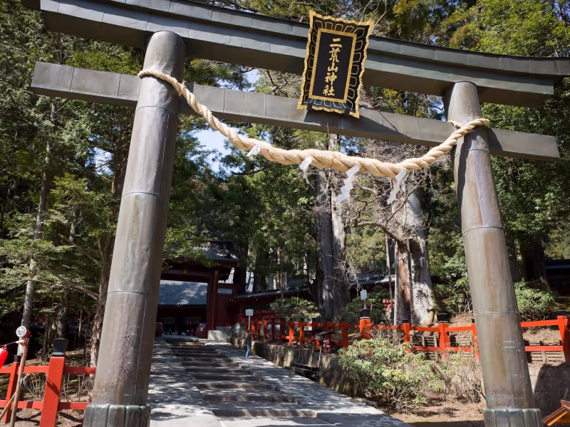Nikko Private Tour - Futarasan Shrine's Torii gate, sacred atmosphere surrounded by giant cedar trees along.