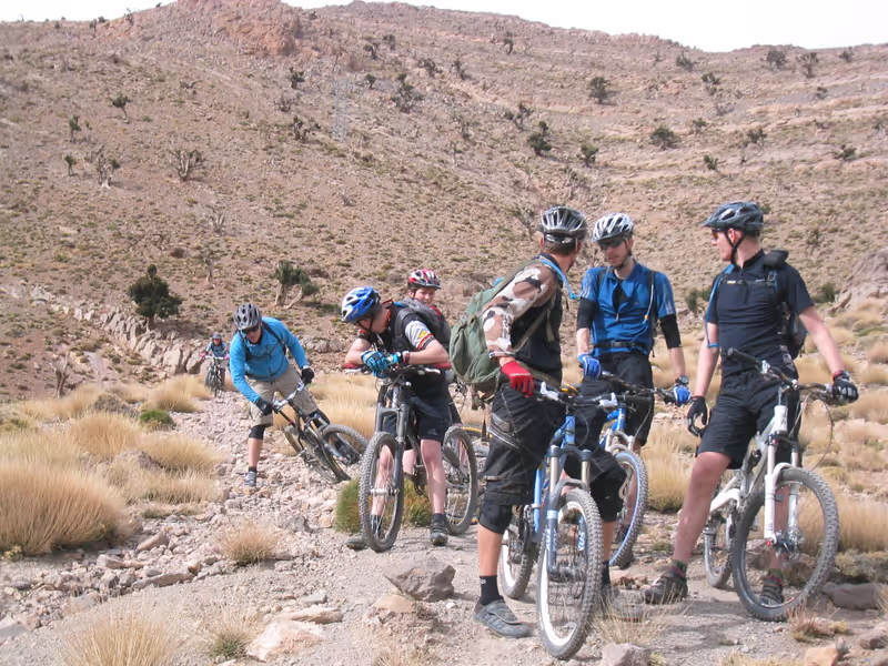 Marrakech Private Tour - Group mountain bike across the valley