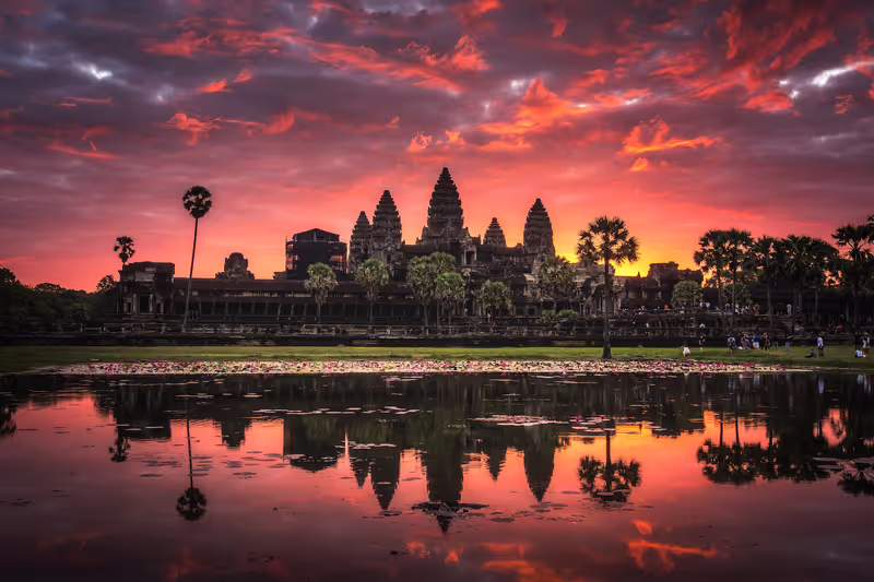Siem Reap Private Tour - Angkor sunrise, Siem Reap, Cambodia.