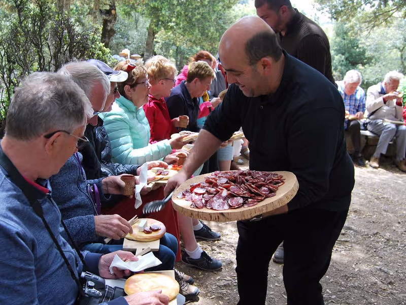 Sardinia Private Tour - everything is served in the forests under the trees