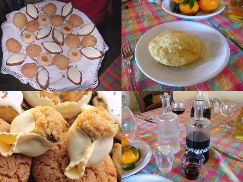 Olbia Private Tour - Dessert: Seadas , amaretti e pabassini. The liquors: local grappa and Mirto