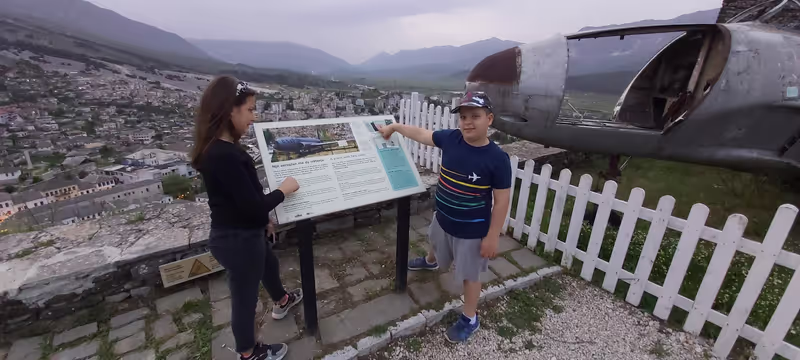 Tirana Private Tour - My son guiding in Gjirokaster