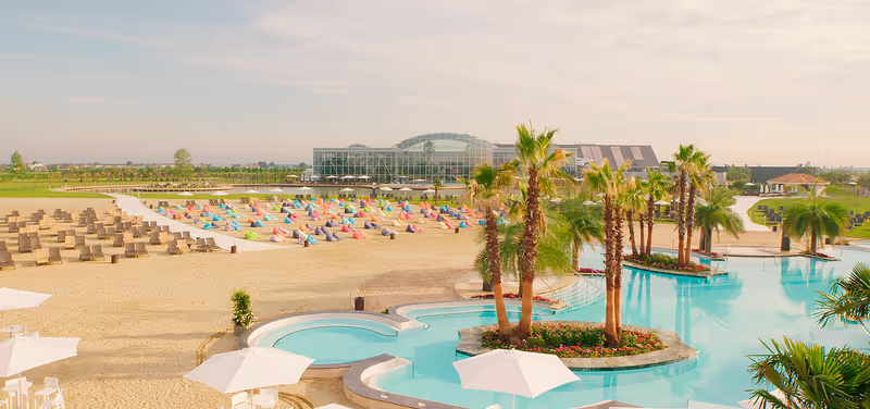 Bucharest Private Tour - Outdoor pool at Therme