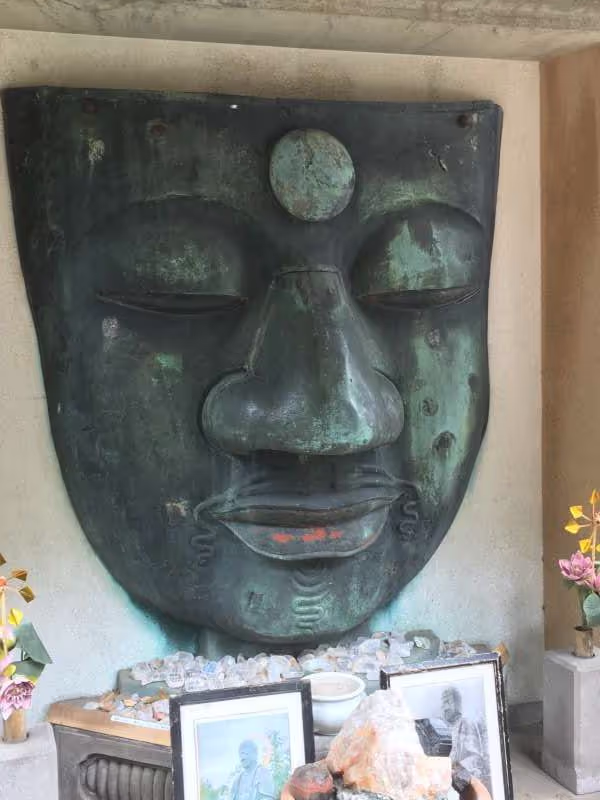 Tokyo Private Tour - Only the face of Buddha Statue.