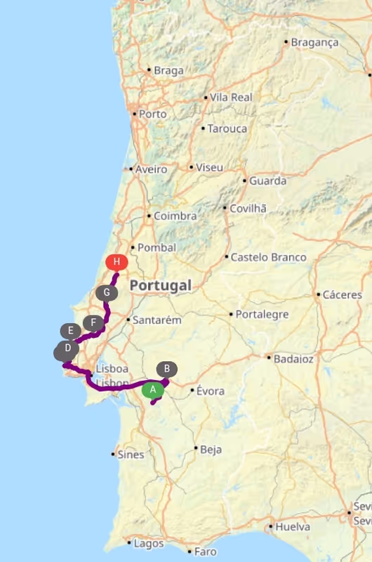 Lisbon Private Tour - Itinerary of Charming Villages Near Lisbon aprox 300kms