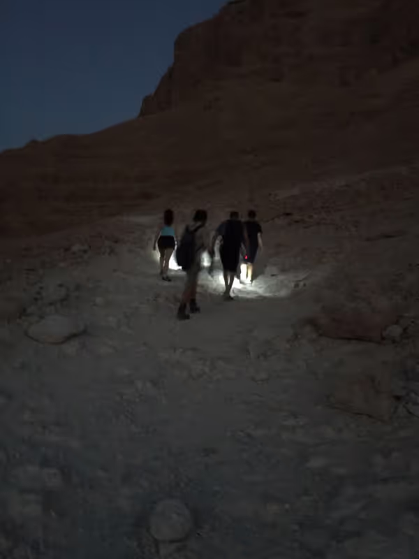 Tel Aviv Private Tour - Starting the climb up the Snake Path before sunrise- only for the fit!