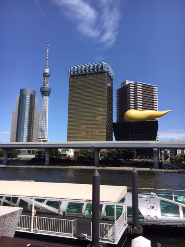 Tokyo Private Tour - River side in Asakusa
