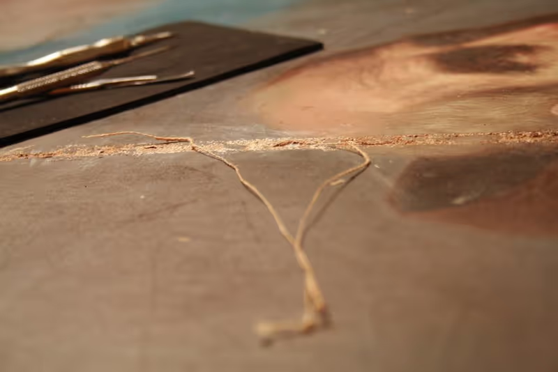 Florence Private Tour - Restoring panting on canvas