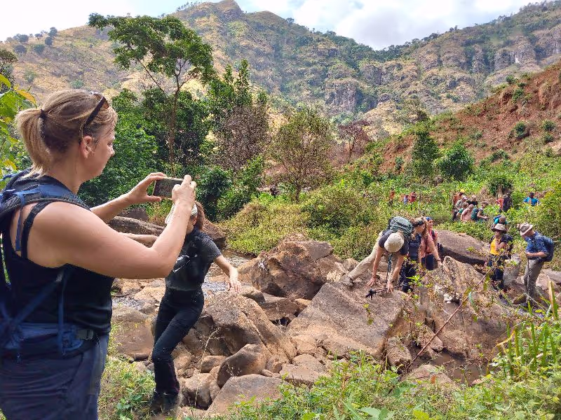 Tanga Private Tour - Visitors enjoying the valley at kwashemshi village